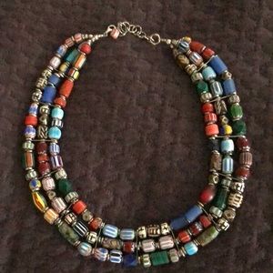 Murano beads 16-18” 3 strands total 1” thick